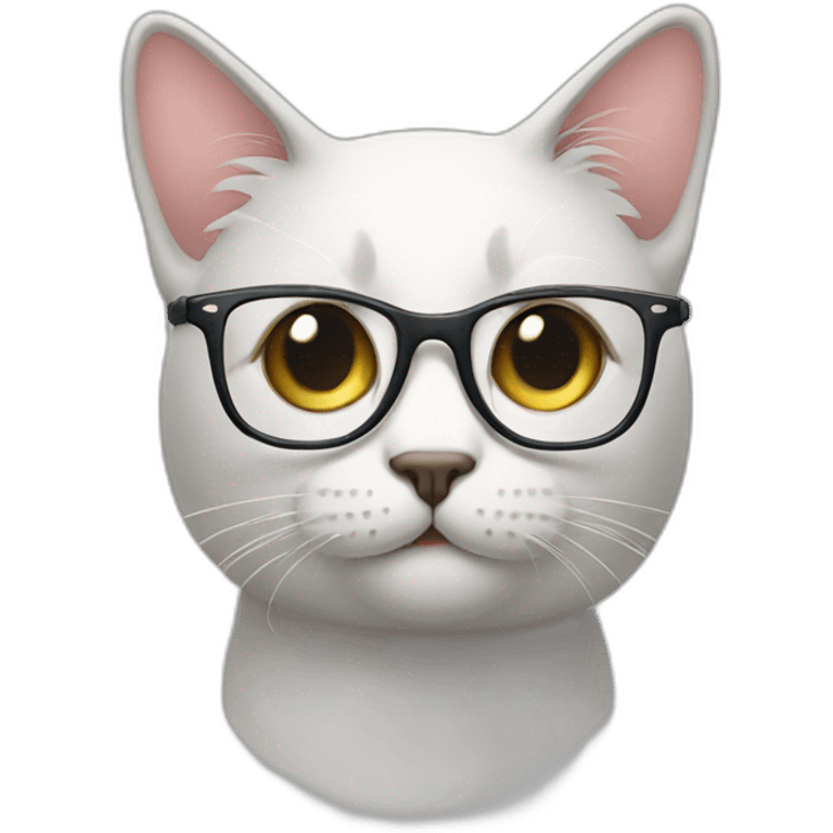 Cat with eyeglasses emoji