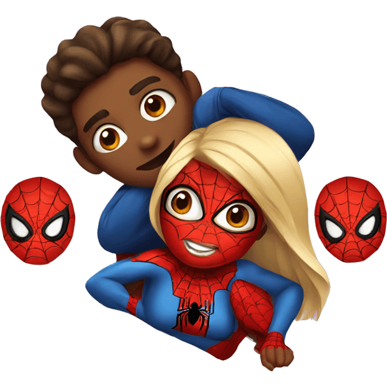 Spiderman with girl face emoji