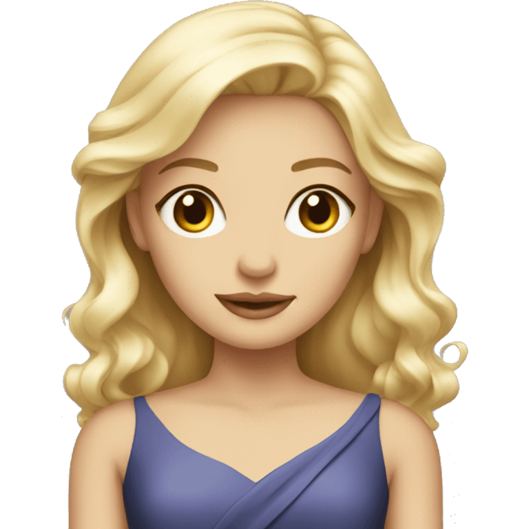 blonde girl in elegant dress emoji