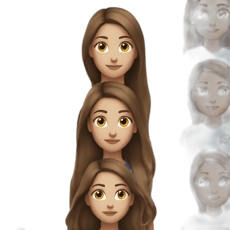 young girl with long brown hair and eyes wearing Manchester City football shirt emoji