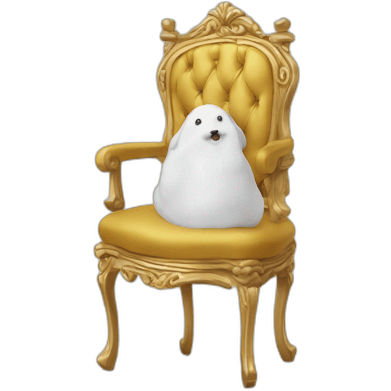 Une pâte sur un trone emoji