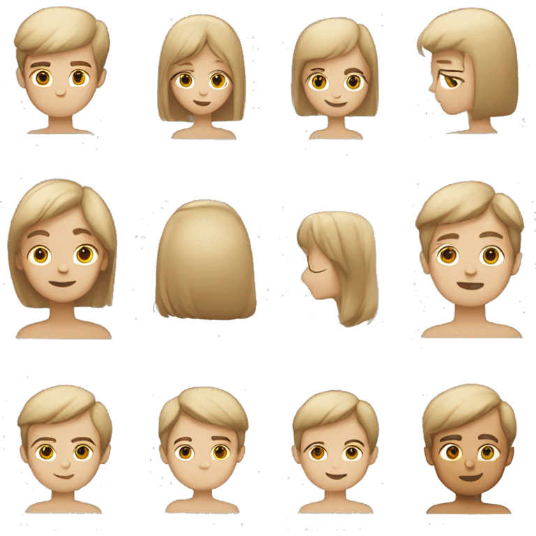 Man with brown short hair tan kiss women wiht blond long Straight hair emoji