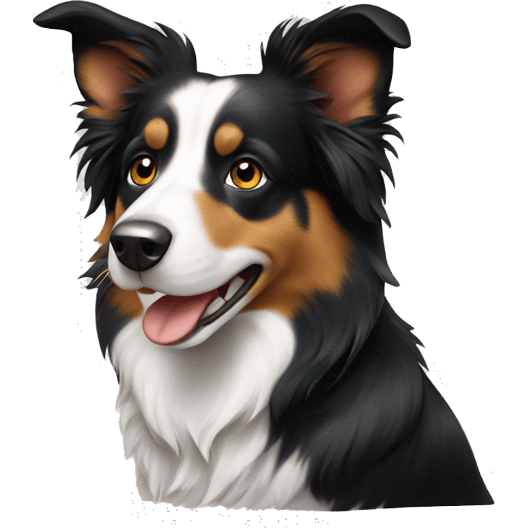 Border collie tricolor emoji