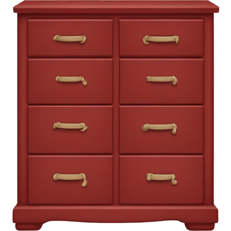 red chest of drawers with twelve drawers emoji