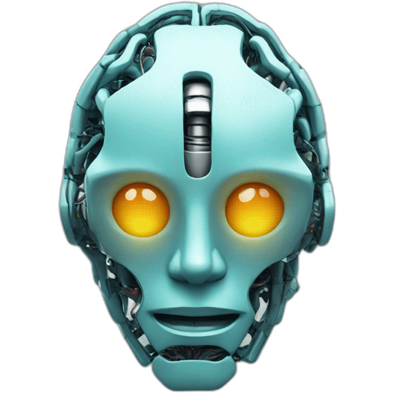 neural network brain robot emoji