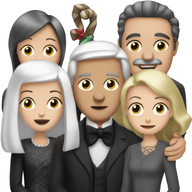 Family addams christmas  emoji