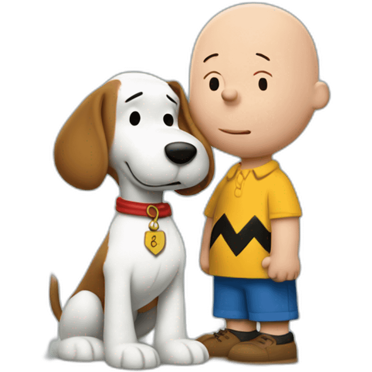 charlie brown with snoopy dog emoji