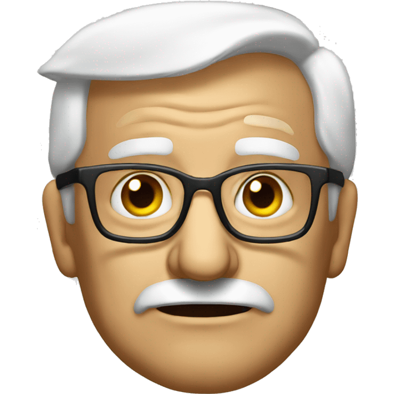 old man with glasses portrait wit trump emoji