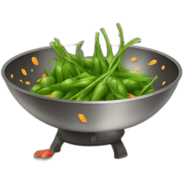 légumes dans un wok emoji