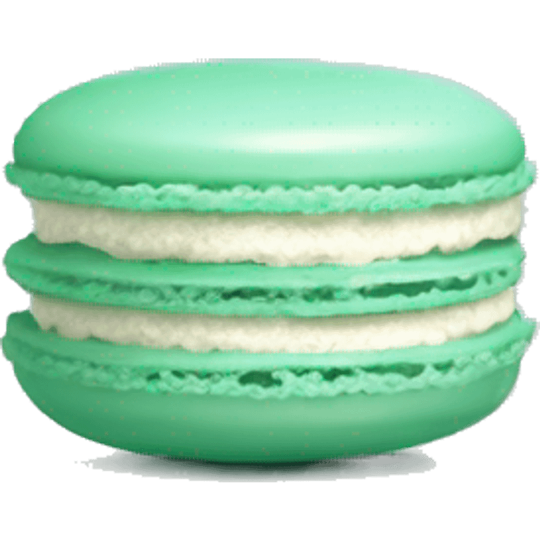 Realistic mint green macaroon emoji