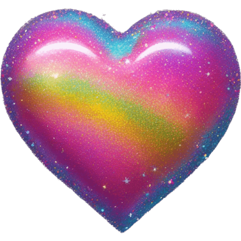 lisa frank glitter heart emoji