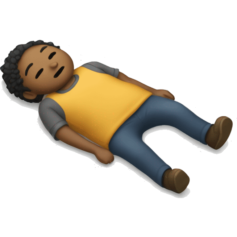 person lying down on floor emoji