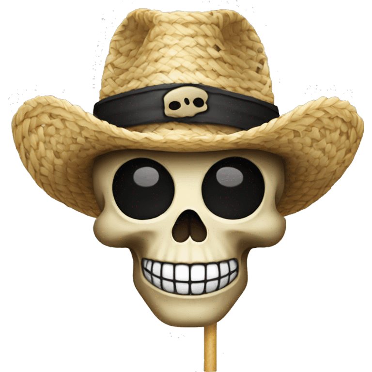 jolly roger with a straw-hat emoji