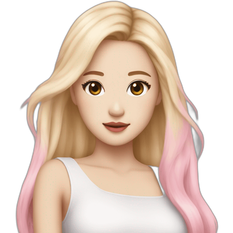 blackpink-rose-with-blonde-hair emoji