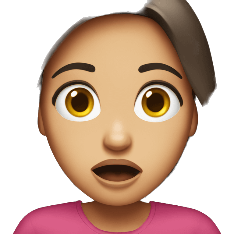 Shocked brunette girl emoji