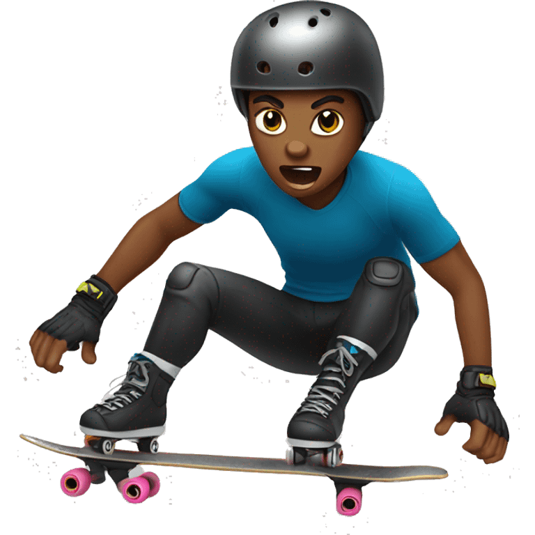 aggressive inline skater emoji