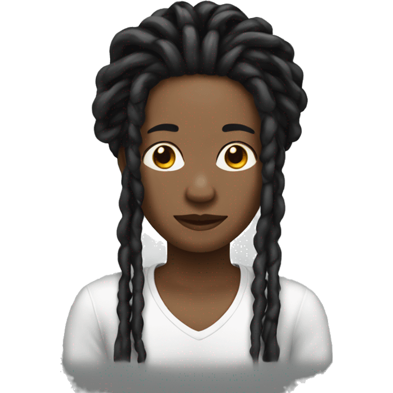 Person with black medium locs emoji