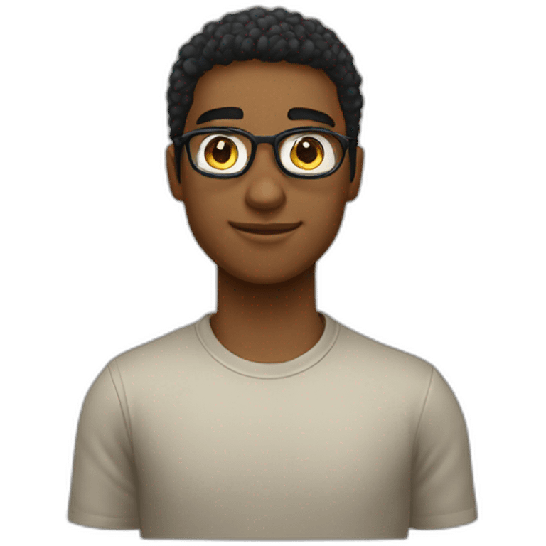 Jovem loiro de óculos  emoji