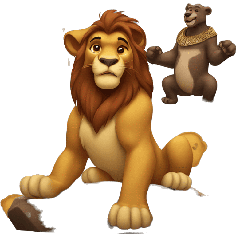 Lion King and bear  emoji