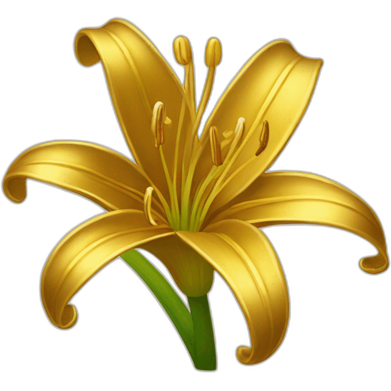 gold lily flower emoji