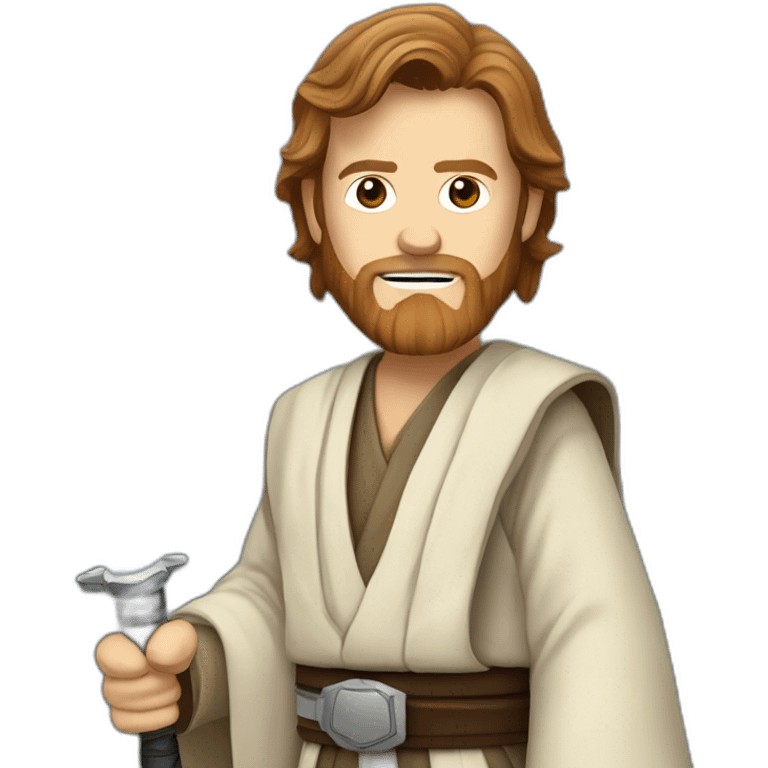 obiwan kenobi with saber emoji