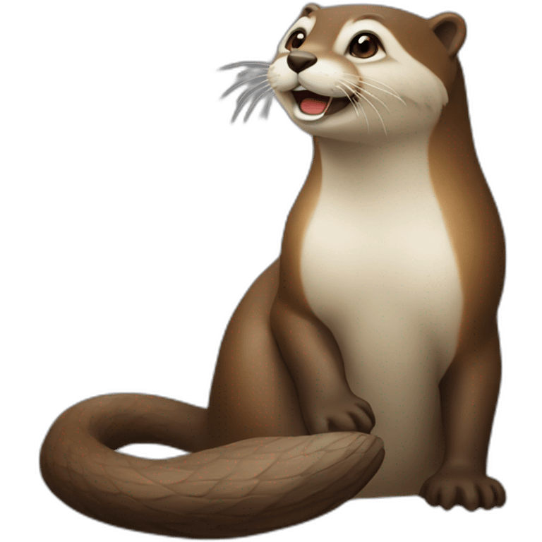 Chat sur une loutre emoji