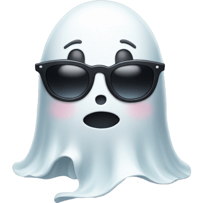 a cute ghost with sunglasses emoji