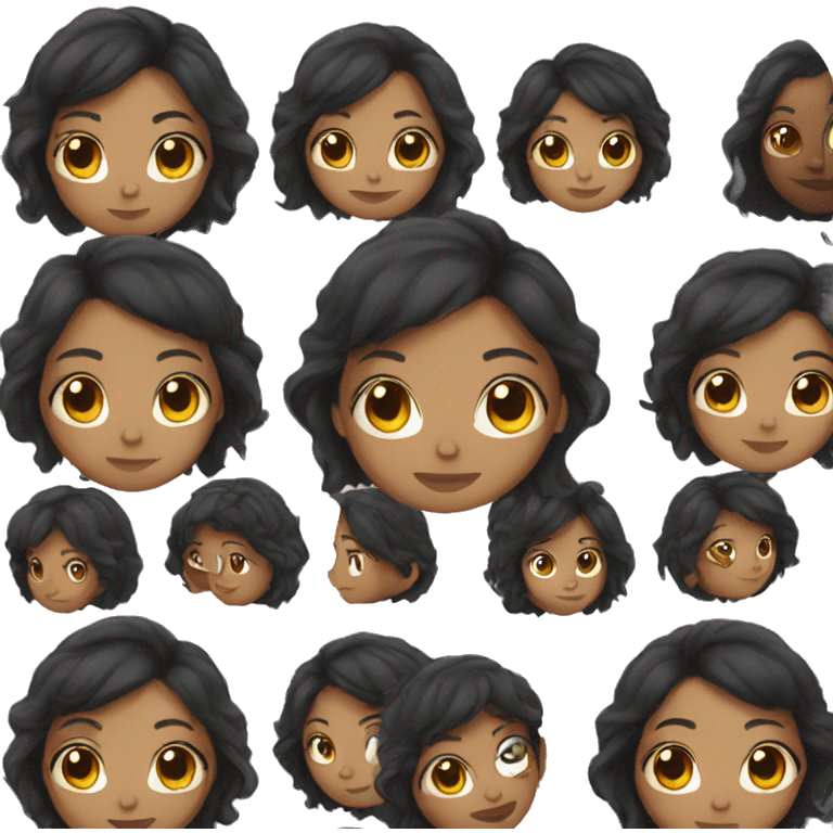 Trans girl with black hair  emoji