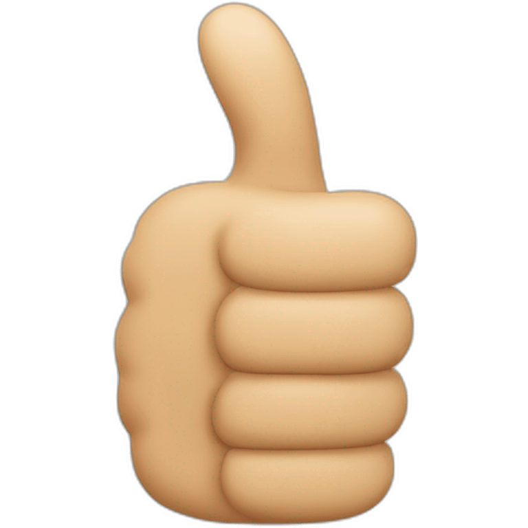 thumbs up with very long thumb emoji