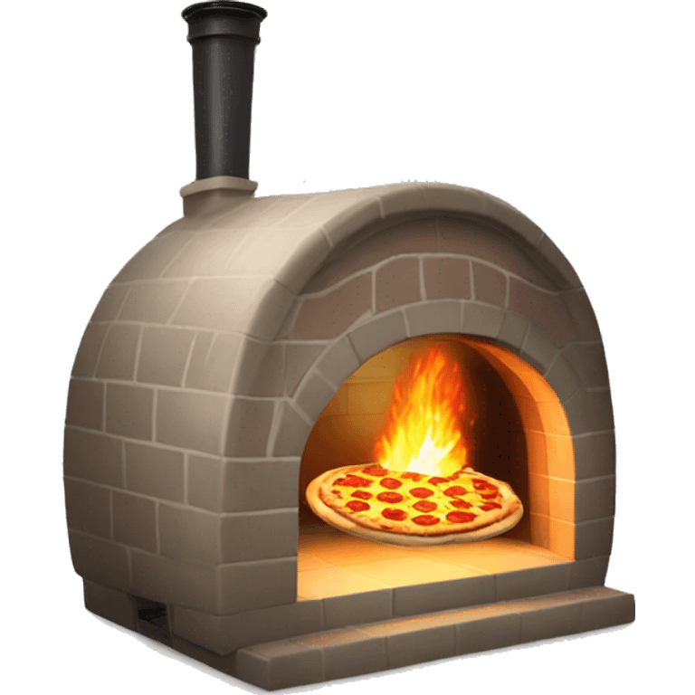 potter pizza fire oven with a flame over it emoji