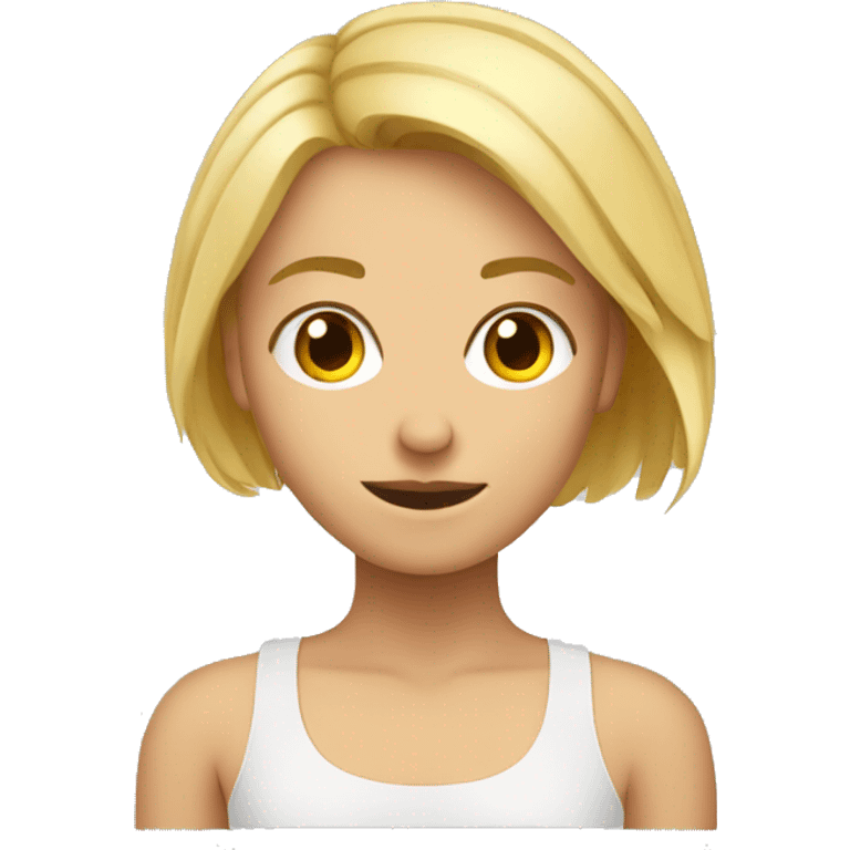 Psicologa rubia con cabello corto emoji