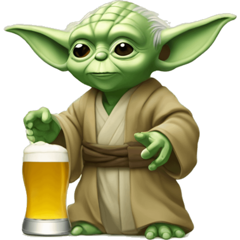 Yoda qui boit une bière emoji