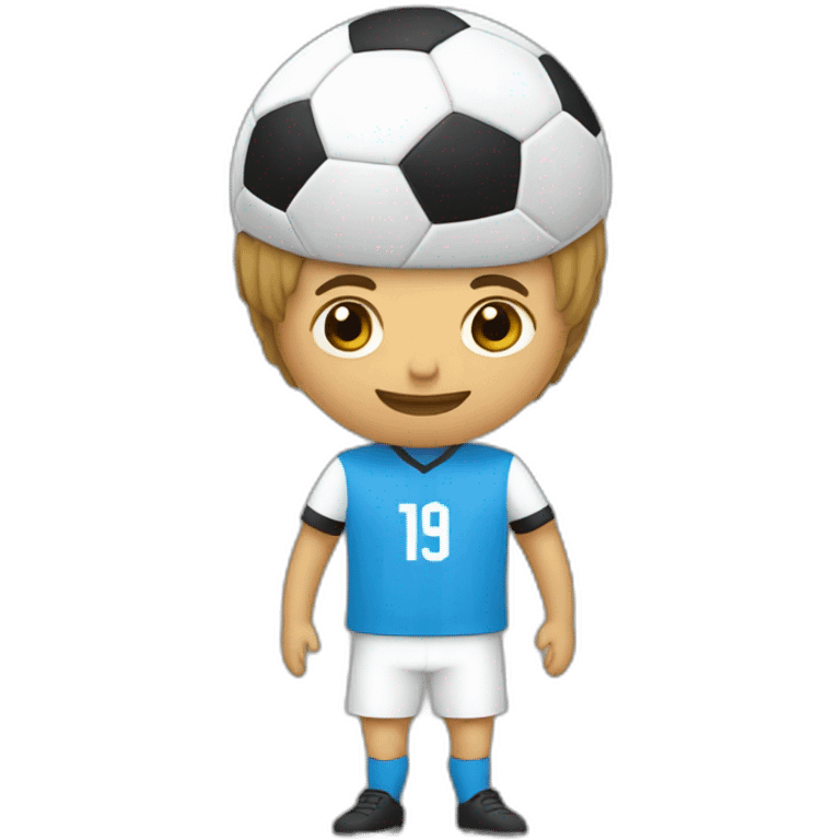 un espartano con un balon de futbol emoji