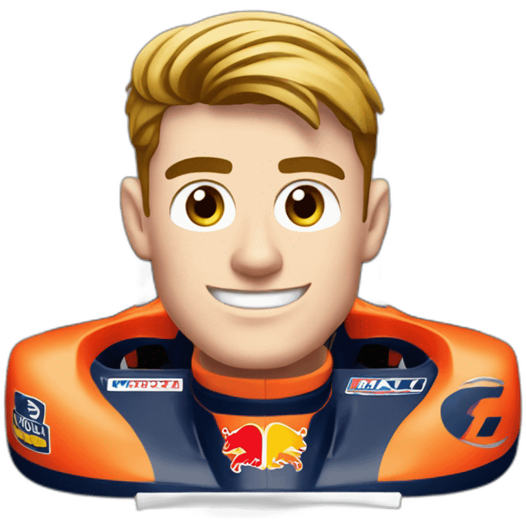 Max verstappen in his formula 1 car emoji