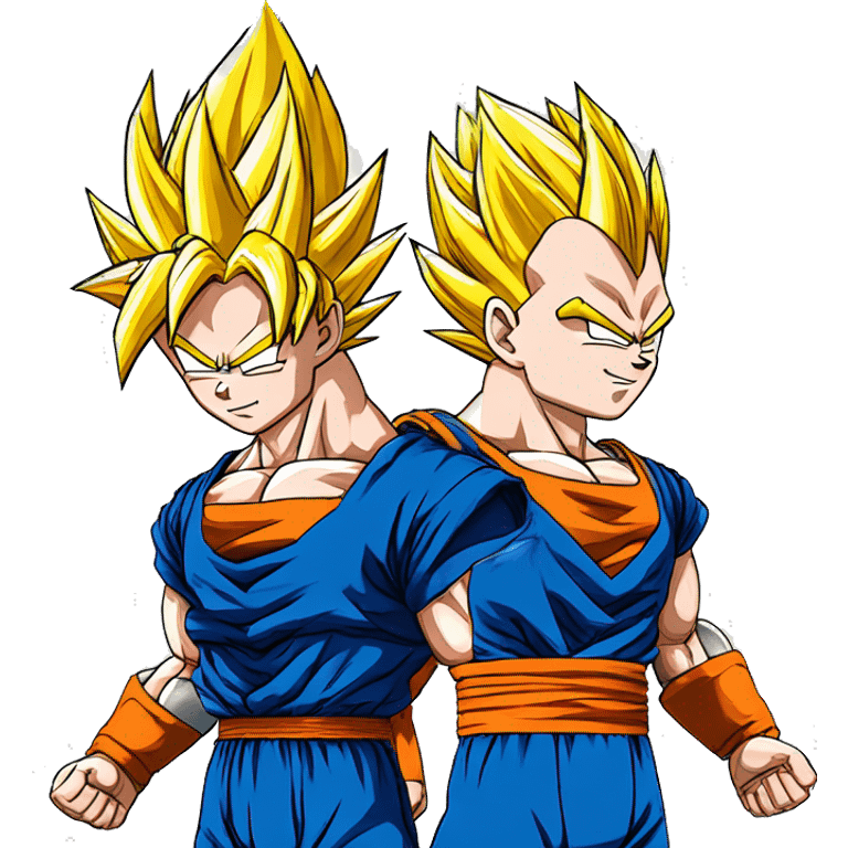 Goku et vegeta en super Sayan bleu emoji