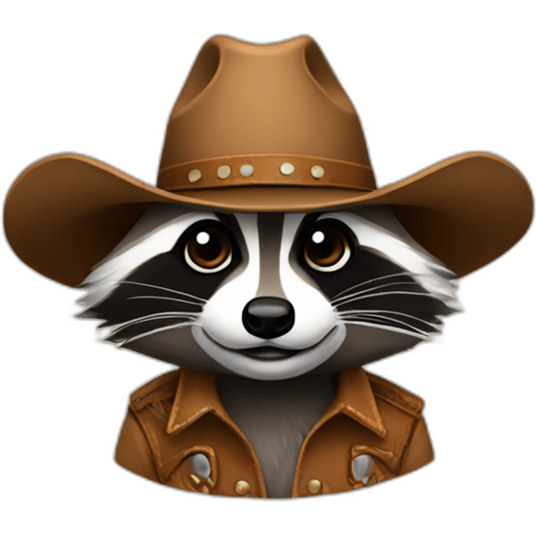 raccoon in a cowboy hat emoji