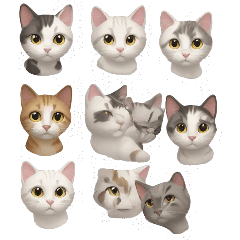 All variants of the cat emoji