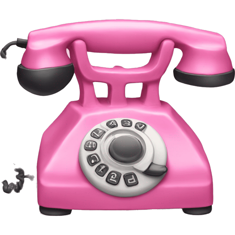 Pink old telephone emoji