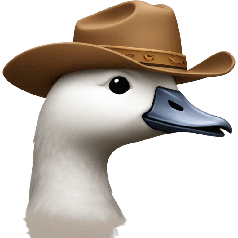 Goose with a cowboy hat emoji