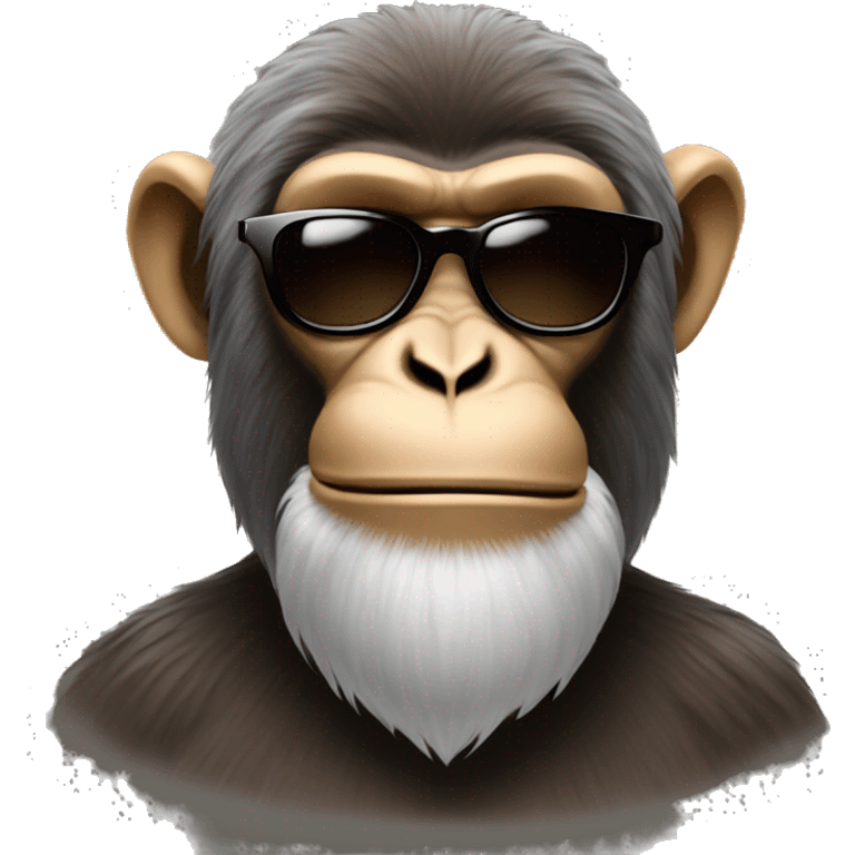 Monkey with sunglasses AND beard emoji