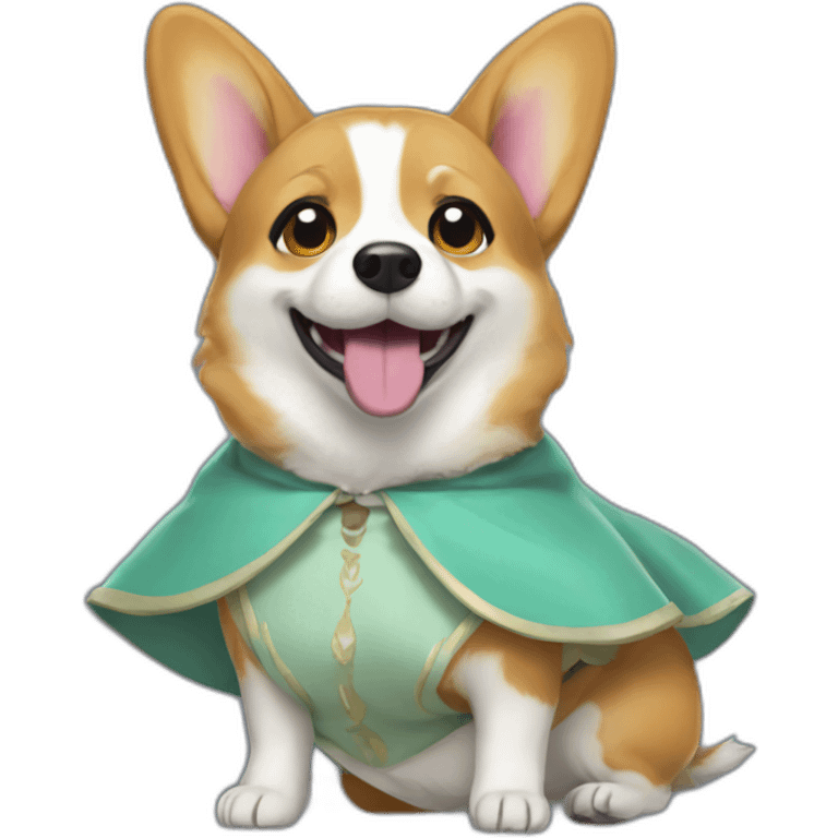 Corgi dress as grogu emoji