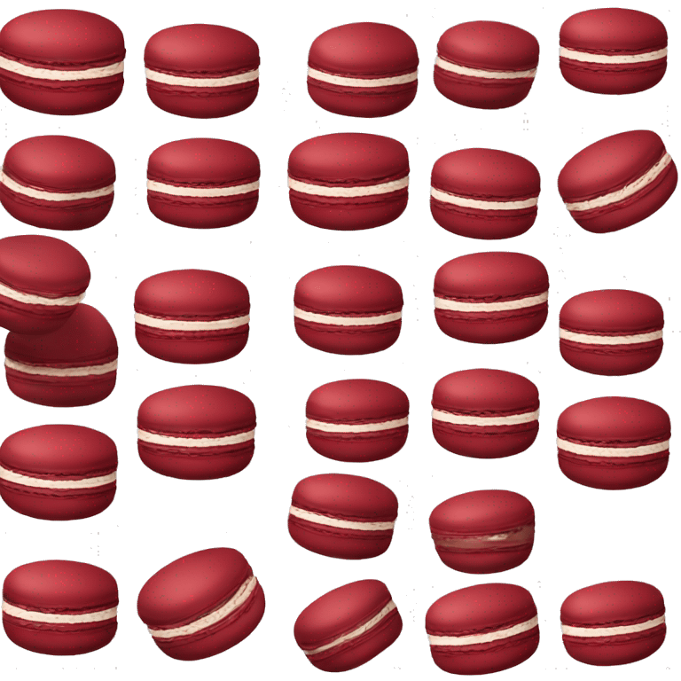 one dark red macaron  emoji