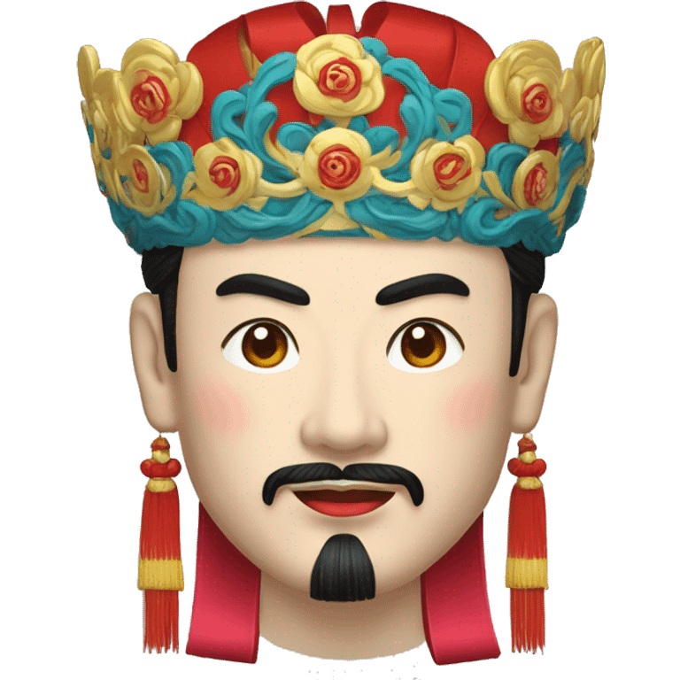  Peking Opera Head Crown, male emoji