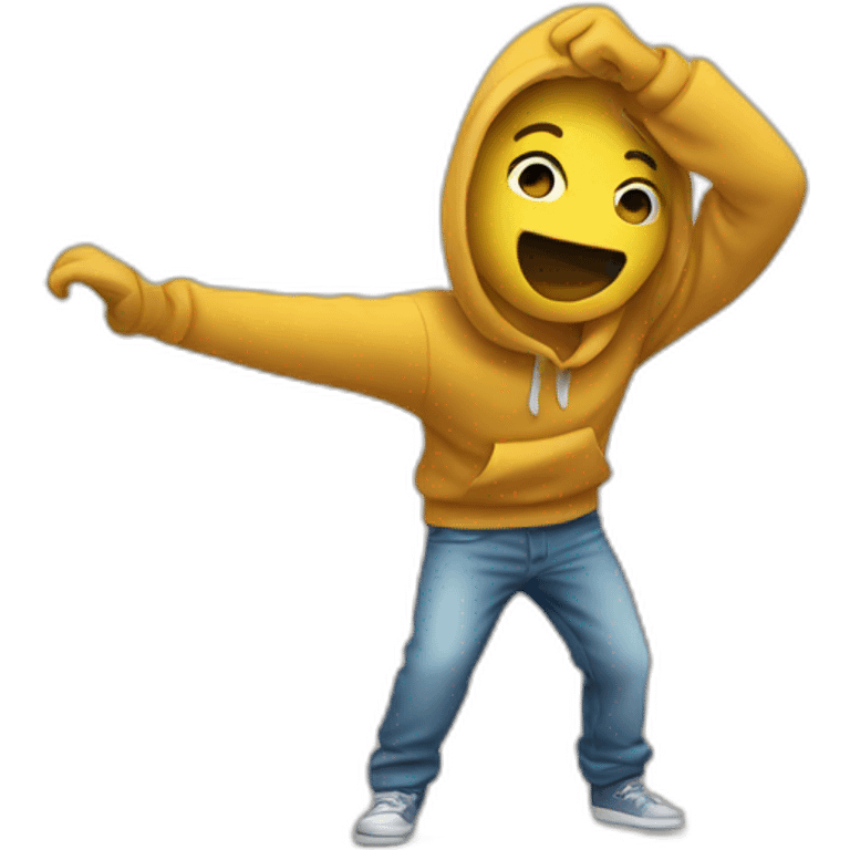 Personne qui fait un dab emoji