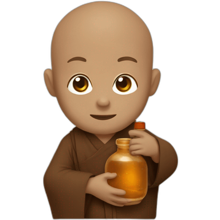 Monk with a bottle emoji