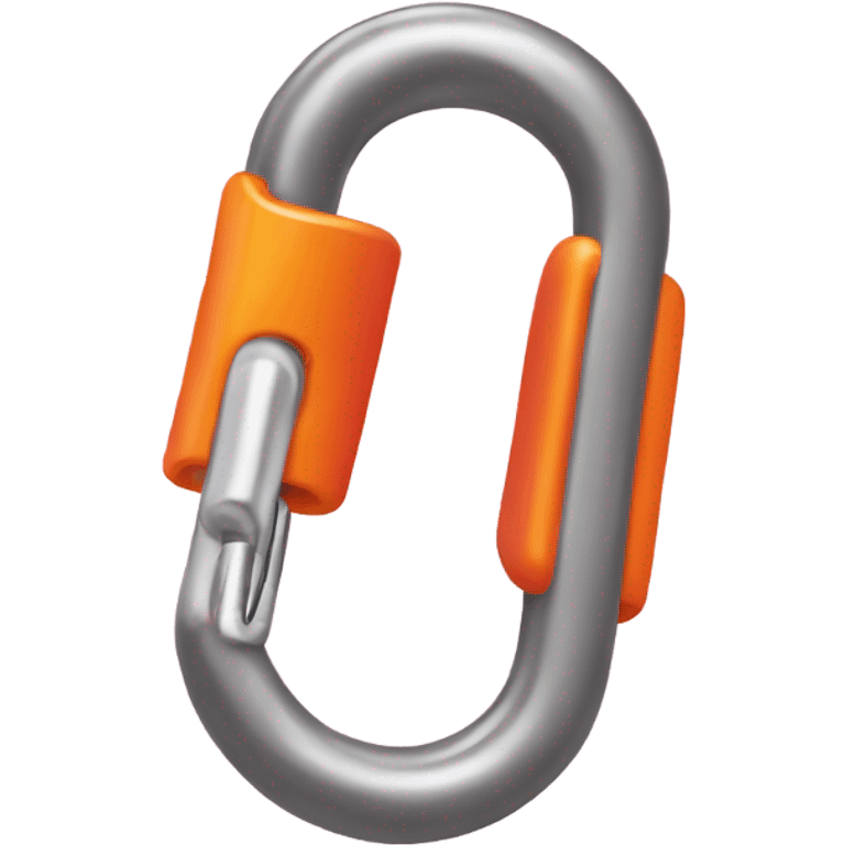 Pink and orange Carabiner clip emoji