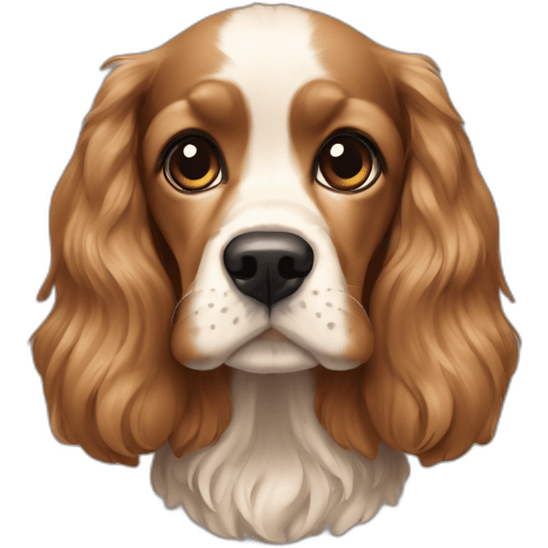 Mulher homem dois cocker spaniel emoji