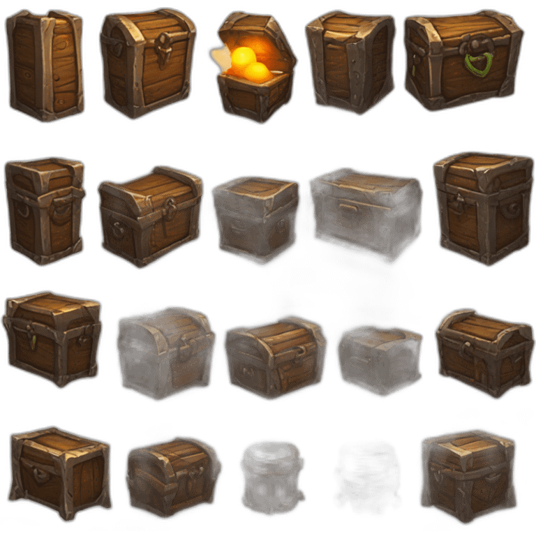 chest futuristic roguelike rpg style inspired by hearthstone emoji