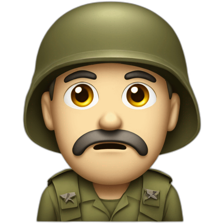 sad upset jewish combat solider magen david face emoji