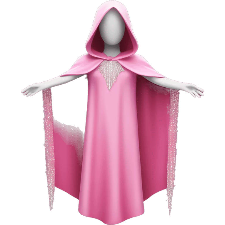 faceless mannequin flapping pink crystal cape emoji